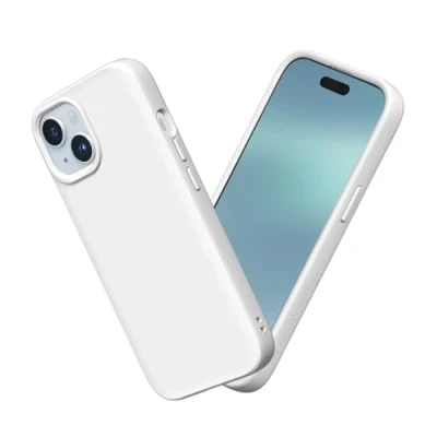 Afbeelding van RHINOSHIELD Hoesje compatibel met [iPhone 15] SolidSuit schokabsorberend, slank ontwerp beschermhoes premium matte afwerking, 3,5 m valbescherming, klassiek wit