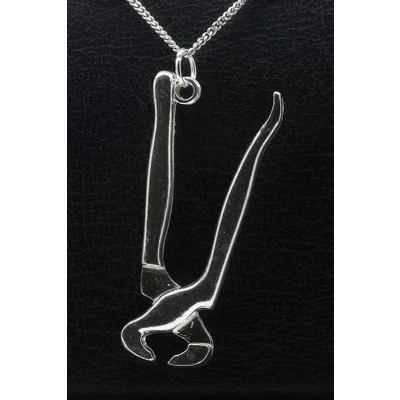 Afbeelding van Zilveren Knijptang XL ketting hanger