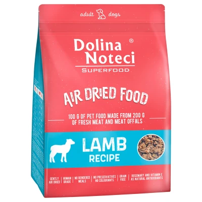 Afbeelding van Dubbelpak: 2x1kg Dolina Noteci Superfood Adult droogvoer met lam hondenvoer