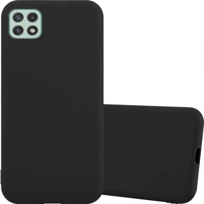 Afbeelding van Cadorabo Hoesje geschikt voor Samsung Galaxy A22 5G in CANDY ZWART Beschermhoes TPU silicone Case Cover