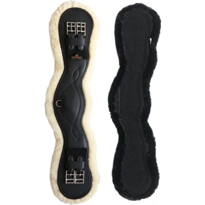 Afbeelding van Anatomische Korte Singel wol/bont zwart 55 cm