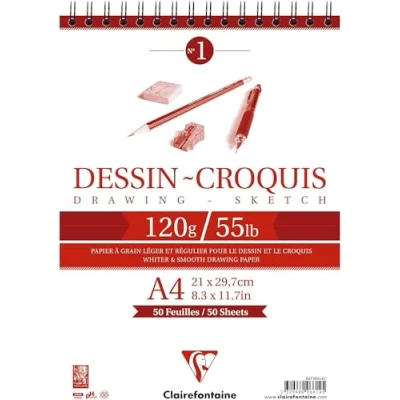 Afbeelding van Schets spiraal 50 blad 125g A4 per 5