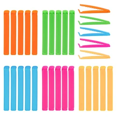 Afbeelding van 30 stuks sluitklemmen, zakclips, kleurrijke sluitclips voor keuken, zak, levensmiddelen, snacks, afdichtingszakjes, clips