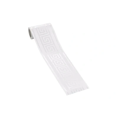 Afbeelding van GRIEKSE SLEUTEL BEHANGRAND Design parelmoer metallic wit A.S. Création Only Borders