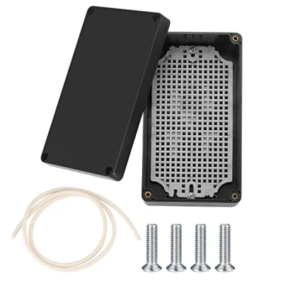Afbeelding van Verdeeldoos, opbouw, aansluitdoos, waterdicht IP65, elektronische behuizing, verdeelkast, projectbox, behuizing voor stroomaftakdoos, elektrische onderdelen, 158 x 90 60