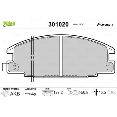 Afbeelding van Valeo Remblokset 301020