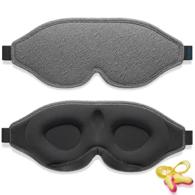 Afbeelding van 2024 Innovatief Slaapmasker voor Mannen en Vrouwen, 100% Lichtblokkerend Ontwerp Oogmasker om te Slapen, een Dutje Doen, Mediteren, Reizen（Grijs）