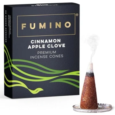 Afbeelding van Fumino® Kaneel Appel Kruidnagel Verse Wierook Kegels 15 per Doos Masala Agarbatti Joss geur voor ontspanning en meditatie, huis decor