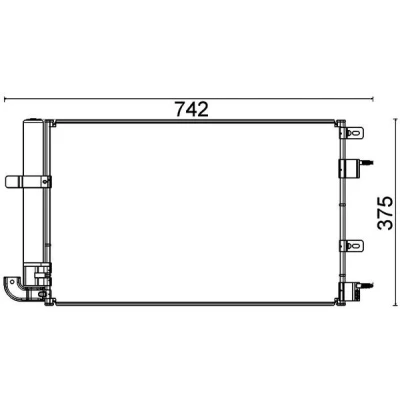 Afbeelding van Condensor, airconditioning MAHLE AC 703 000P