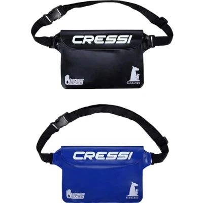 Afbeelding van CRESSI Kangaroo Dry Pouch Bundle Black + Blue 2 volwassenen waterdichte zak, 1 zwart blauw, één maat, uniseks