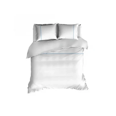 Afbeelding van Dekbedovertrek Romanette Duchesse Wit Blauw Flanel 140 x 200 / 220 cm 1 Persoons