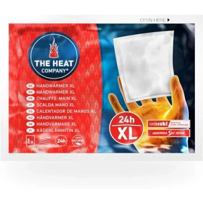 Afbeelding van THE HEAT COMPANY Handwarmer XL 10 stuks EXTRA WARM grote zakverwarmer warmtekussen 24 uur warme handen klaar voor gebruik luchtgeactiveerd puur natuurlijk