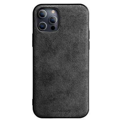 Afbeelding van iPhone 12 &amp; Pro Alcantara Back Cover Space Grey