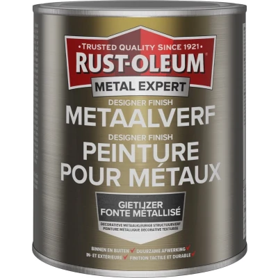 Afbeelding van rust oleum metal expert designer finish metaalverf gietijzer 750 ml