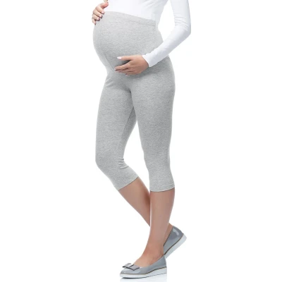 Afbeelding van Be Mammy Vrouwen Zwangerschaps 3/4 Legging 03 (Melange, XXL)