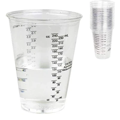 Afbeelding van CANOPUS Verf Mengbekers, 25 stuks, 300 cc, 1/2 Pint, Wegwerp Multifunctionele Kunststof Maatbekers, Verfbekers Zonder Deksel, Plastic Maatbekers