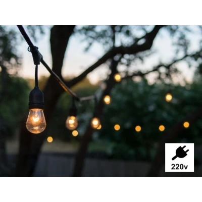 Afbeelding van Led prikkabel 10 lampen 5 meter Koppelbaar Waterdicht 220 Volt Hanglampen