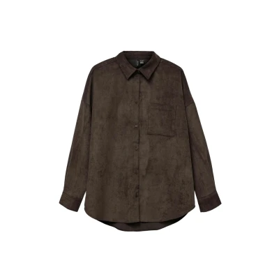 Afbeelding van Vero Moda Overhemdblouse VMSANNE COURDEROY LS SHIRT WVN GA NOOS