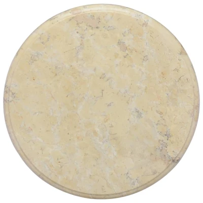 Afbeelding van Tafelblad Ø40x2,5 cm marmer crèmekleurig