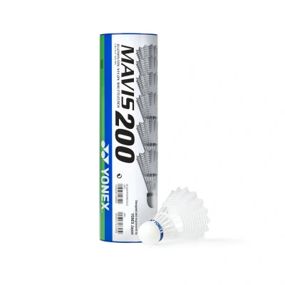 Afbeelding van Yonex Badmintonshuttles Mavis 200 Nylon Wit 6 Stuks