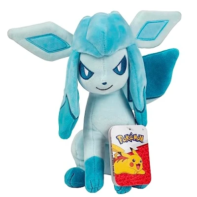 Afbeelding van Pokémon 8&quot; Glaceon Pluche Officieel gelicenseerd Kwaliteit en zacht knuffeldier Eevee Evolution Voeg toe aan je collectie! Geweldig cadeau voor kinderen fans van Pokemon
