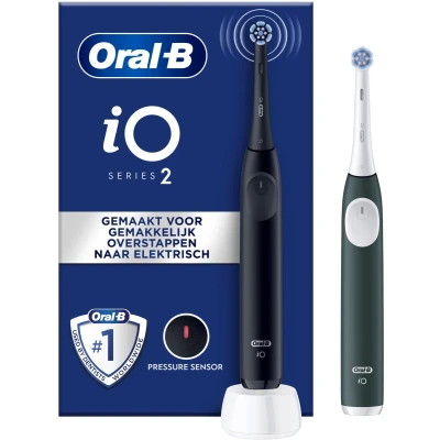 Afbeelding van Oral B iO2 Elektrische Tandenborstels Night Black &amp; Forest Green 2 stuks