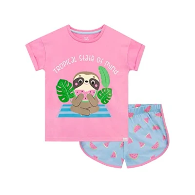 Afbeelding van Harry Bear Meisjes Kort Pyjama&#039;s Luiaard Roze 128