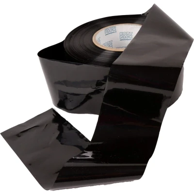 Afbeelding van Kortpack Zwart Afzetlint 75 Mm X 100 Meter (1 Rol)