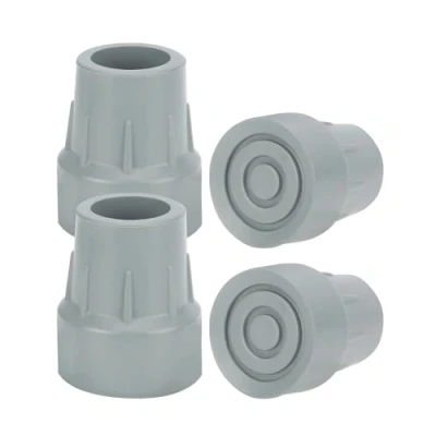 Afbeelding van supregear 4st Tips voor Krukken, 25mm, Zware Rubberen Vervangingstips Stokken, Looprekken, Toiletstoelen, Douche Stoelen en Bad Bankjes, Universele Antislip, Grijs