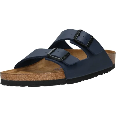 Afbeelding van Birkenstock Arizona SFB BF Narrow Pantoffels, Dames, Maat: 38, Blue Hoogwaardig imitatieleer