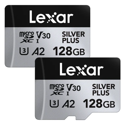 Afbeelding van Lexar MicroSDXC Silver Plus UHS 1 128GB V30 2 pack