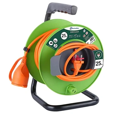 Afbeelding van Elektronische kabelhaspel voor tuin, groen 25 M