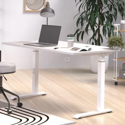 Afbeelding van Germania Downey 120 cm Cashmere / Wit Zit Sta Bureautafel