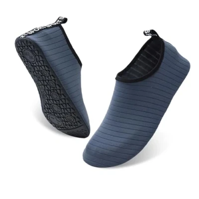 Afbeelding van Waterschoenen, strandschoenen, voor dames en heren, lichte blote voeten, aqua schoenen, sneldrogend, ademend, surfen, duiken, zwemschoenen, grijs, 44/45 EU