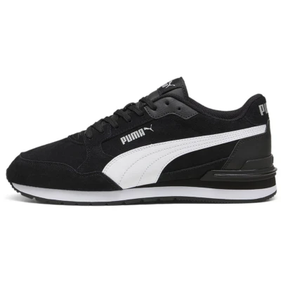 Afbeelding van PUMA ST Runner v4 Suede unisex sneakers 48 Black White Silver Metallic