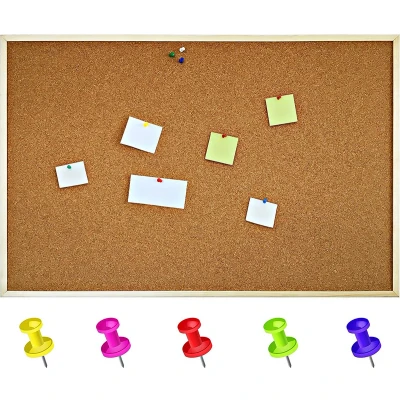Afbeelding van Creative Deco Prikbord Kurk 60 x 40 cm Kantoor, School, Werkkamer