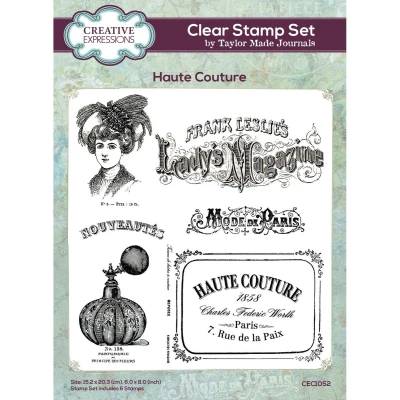 Afbeelding van Creative Expressions Taylor Made Journals Haute Couture 6&quot; x 8&quot; Clear Stempel Set, 6