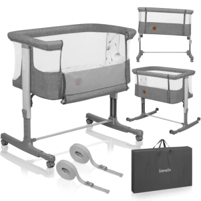 Afbeelding van Lionelo Aurora 3in1 Co sleeper Babybedje tot 9 kg Meegroeibed 4 wielen met rem Campingbedje