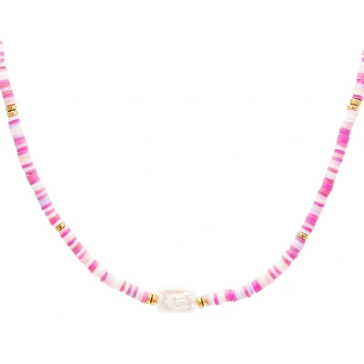 Afbeelding van Colourful pearls bracelet #summergirls collection Yehwang Armband 17 cm Goud/Multi
