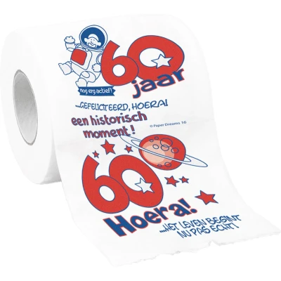 Afbeelding van Rol toiletpapier 60 jaar