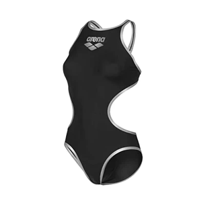 Afbeelding van Arena ONE Biglogo Piece Badpak black/silvercoloured, Dames, Maat: 32, Black/silver coloured