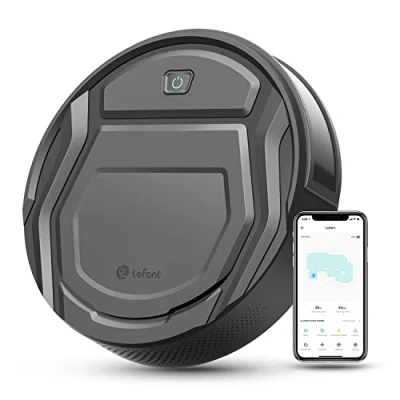 Afbeelding van Lefant Robotstofzuiger met afstandsbediening, 2200 Pa robotstofzuiger, wifi/Bluetooth/Alexa/app, dun en stil, zelfopladen, 120 minuten batterijduur, ideaal voor dierenharen, vloeren, tapijt M210P