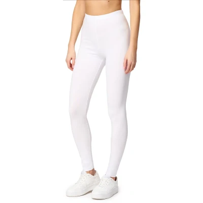 Afbeelding van Merry Style MS MS10 198 LE Dames Leggings Sport Vrijetijdsbroek Lang Katoen Sporbroek Yogabroek Wit 4XL