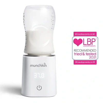 Afbeelding van Munchkin Digitale Flessenverwarmer 37C Inclusief 4 Adapters voor Dr. Brown&#039;s (alleen smalle hals), Tommee Tippee, NUK en Medela Compact onderweg Display