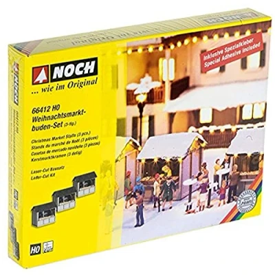 Afbeelding van Noch 66412 kerstmarkt kraampjes landschap modelleren
