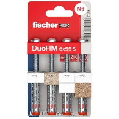 Afbeelding van Fischer DuoHM 6x55 S PH PZ Hollewandplug 55 mm 572913 4 stuk(s)