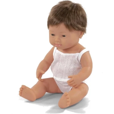 Afbeelding van Miniland babypop jongen met het down syndroom 38 cm