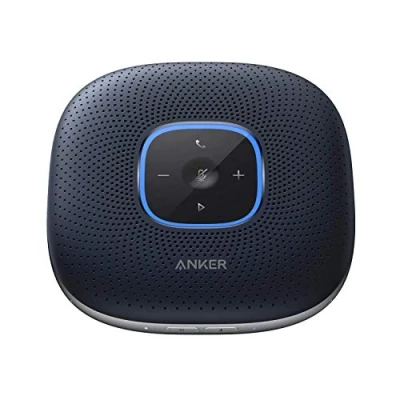 Afbeelding van Anker PowerConf Bluetooth conferentieluidspreker met 6 geïntegreerde microfoons, verbeterde geluidsopname, 24 stuks accu, USB C connectiviteit, voor thuiskantoor (blauw)