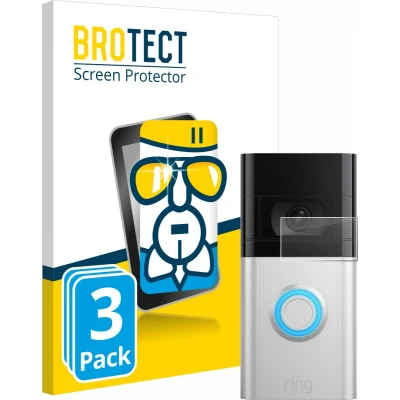 Afbeelding van BROTECT Screenprotector voor Ring Video Doorbell 3 Folie Beschermfolie Beschermglas transparant (3 Stuks)