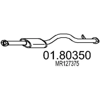 Afbeelding van MTS 01.80350 Middendemper 1330mm MITSUBISHI: L200 III Pick up (K6) 2.5 TD 4WD, TDiC 1996 2007